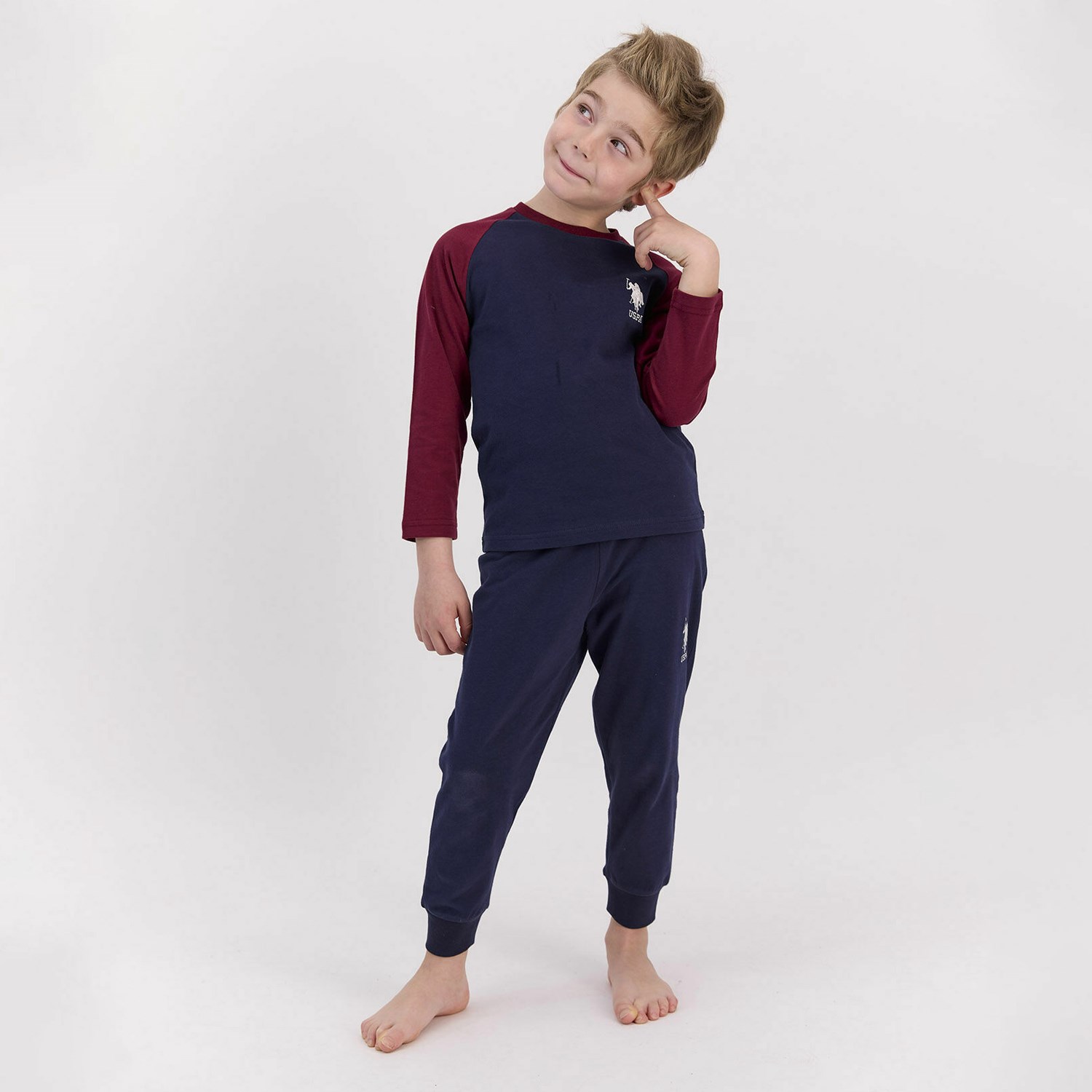 U.S. Polo Assn Erkek Çocuk Pijama Takımı US900-4 Lacivert