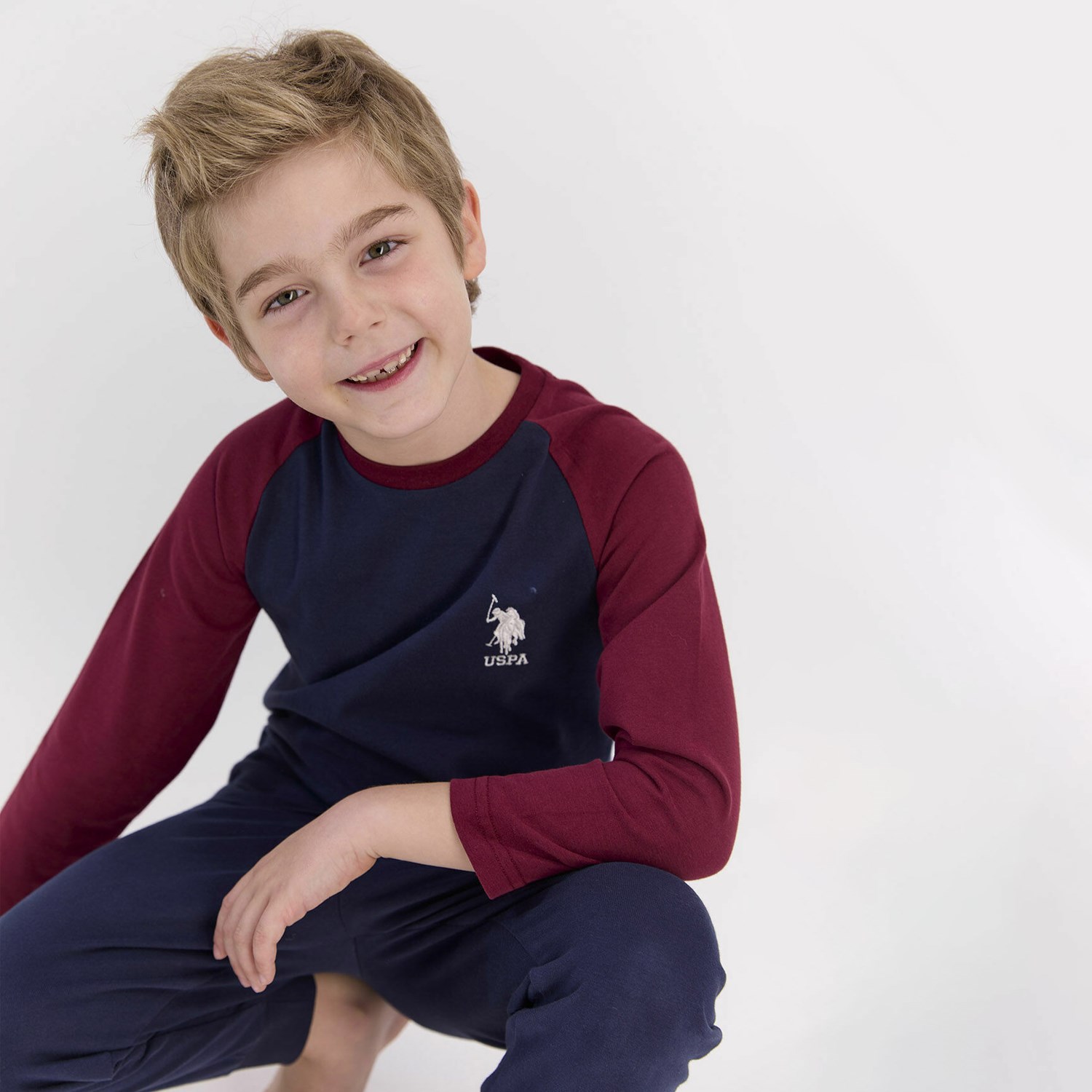 U.S. Polo Assn Erkek Çocuk Pijama Takımı US900-4 Lacivert
