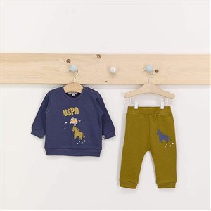 U.S. Polo Assn Erkek Bebek Uzun Kollu 2'li Takım USB490 İndigo