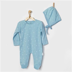 Andywawa Time To Sleep Bebek Tulumu AC22457 Mavi