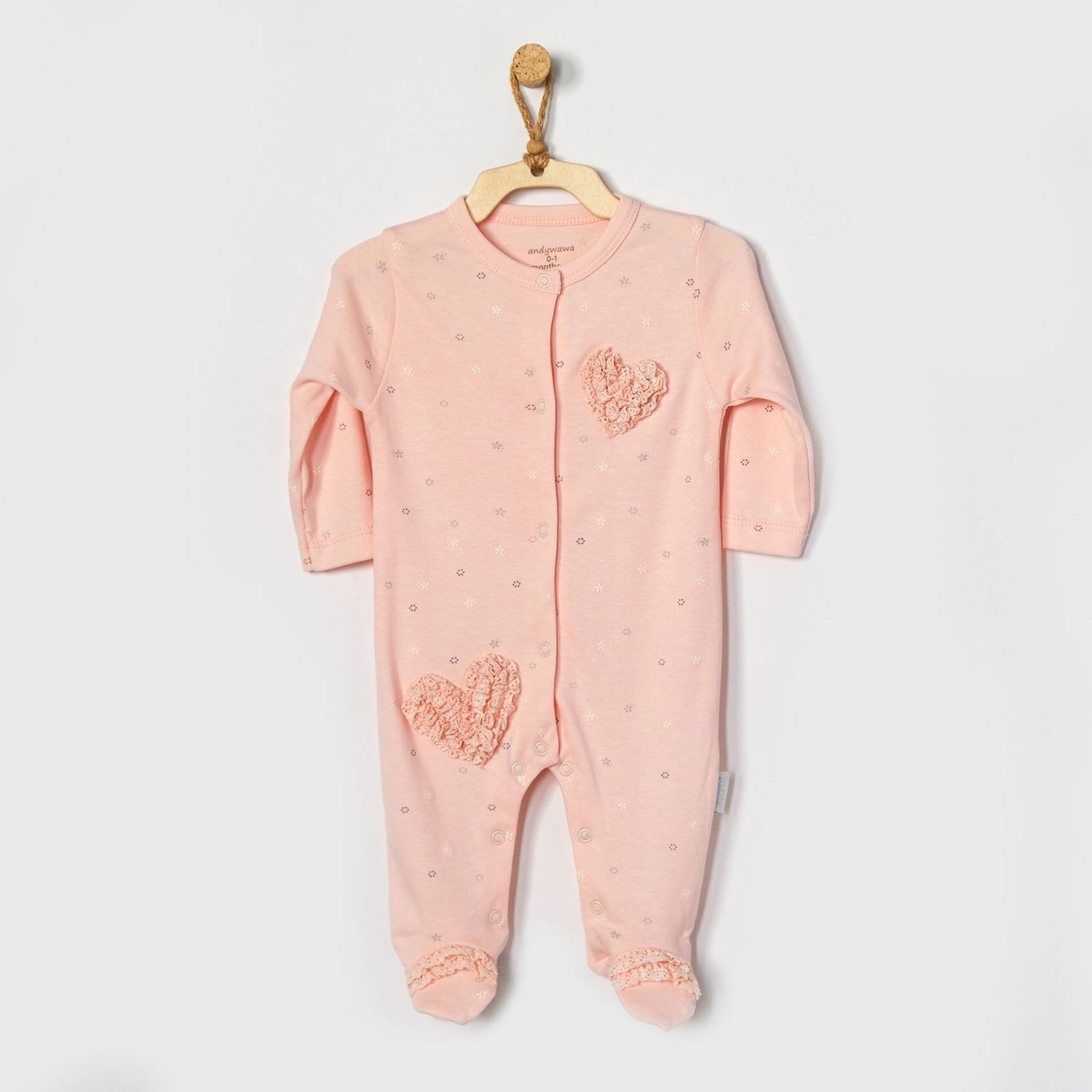 Andywawa Sweet Home Bebek Tulumu AC22119 Pembe