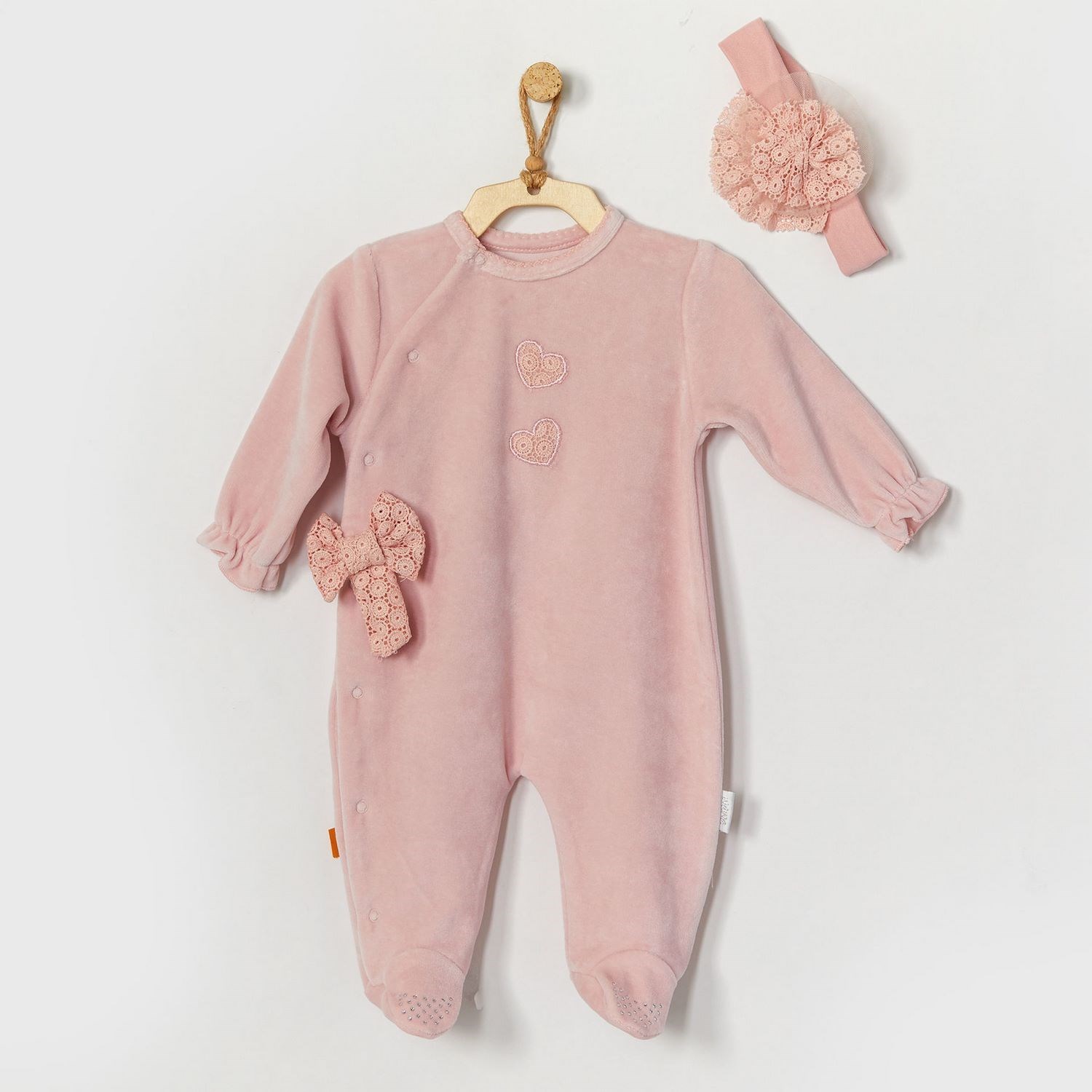 Andywawa Baby Stars Bebek Tulumu AC22303 Pembe