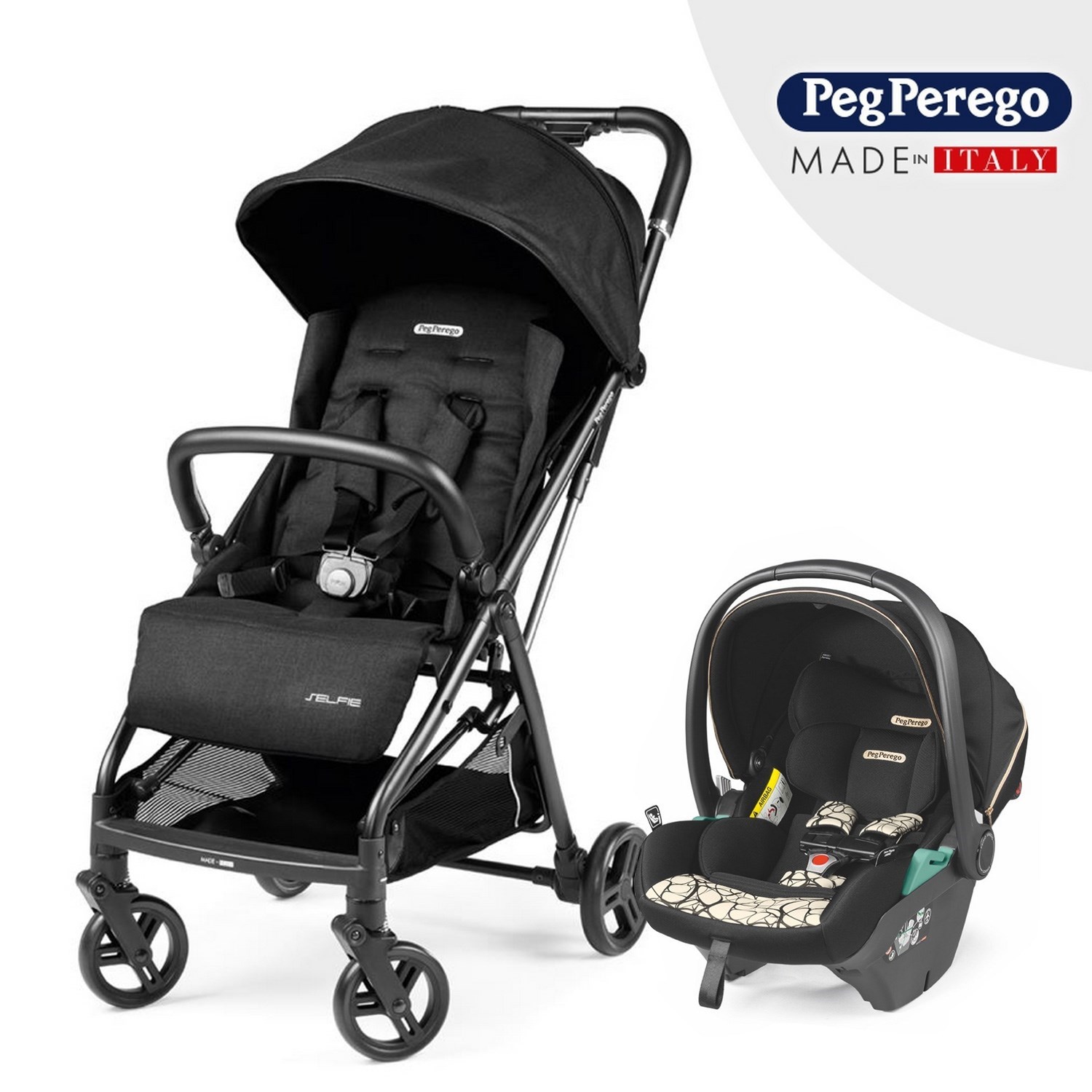Peg Perego Selfie Travel Sistem Bebek Arabası Black