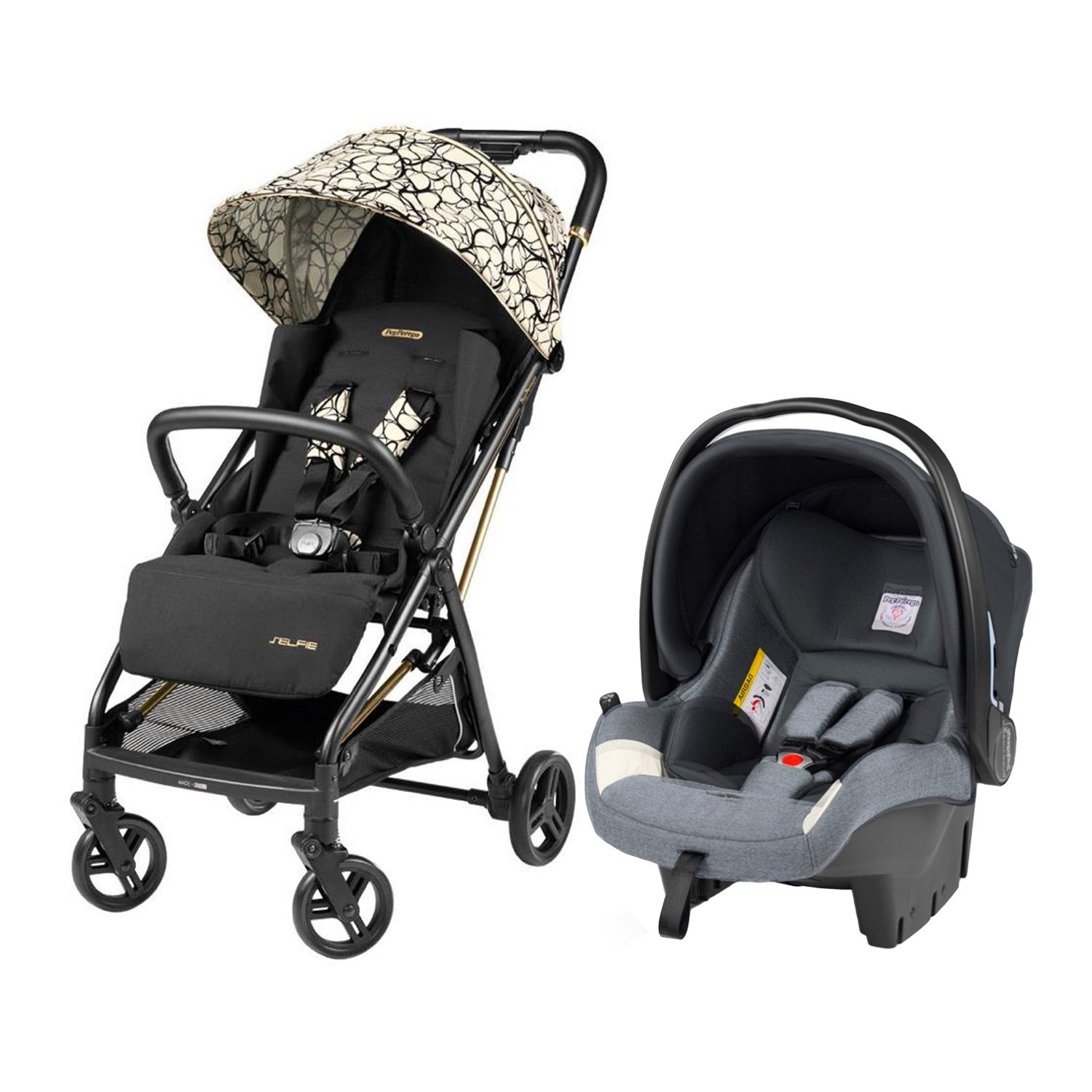 Peg Perego Selfie Travel Sistem Bebek Arabası Graphic Gold