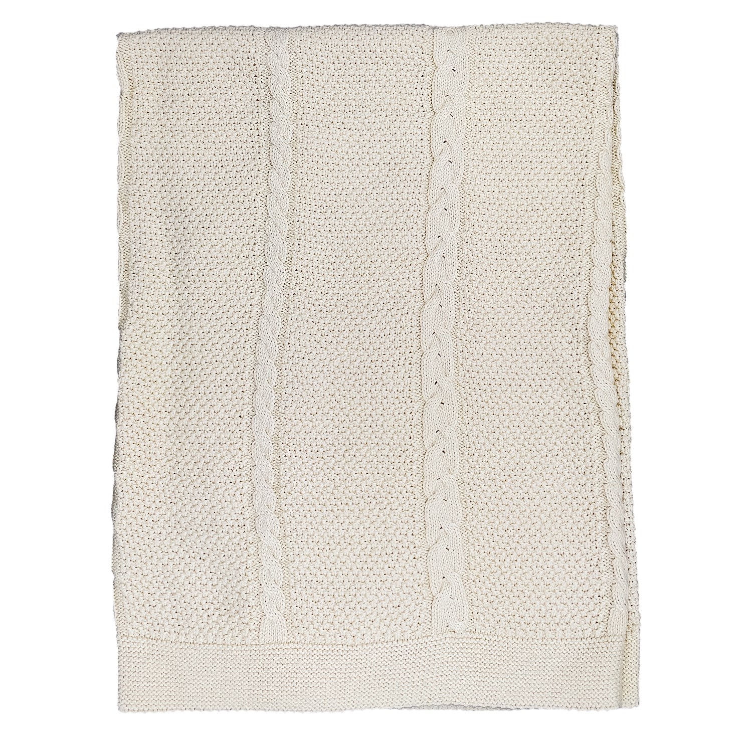 Bebepan Saç Örgü Triko Bebek Battaniyesi 80x90 Cm 1063 Taş