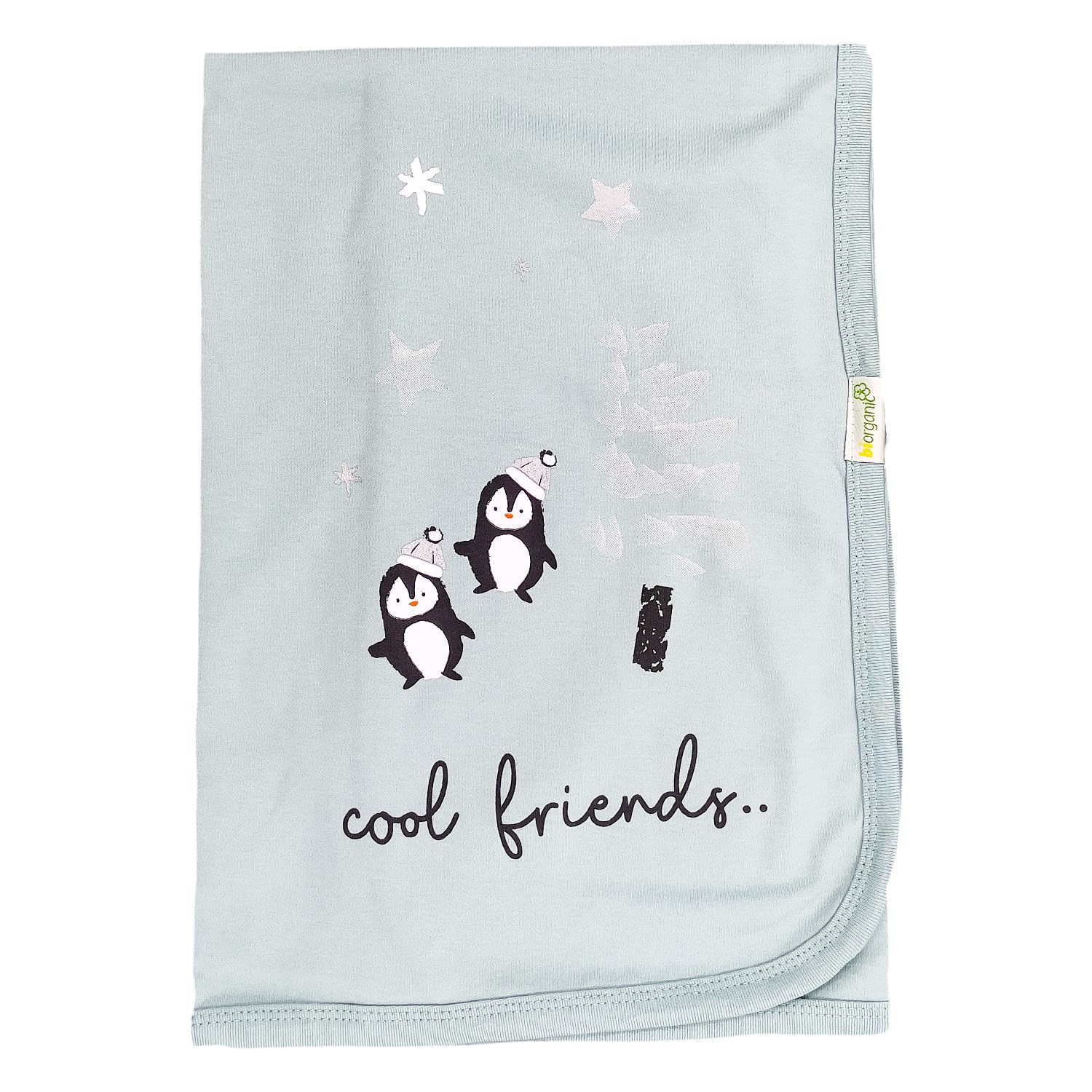 Biorganic Frozen Penguins Bebek Battaniyesi 85x90 Cm 64521 Nil-Ekru