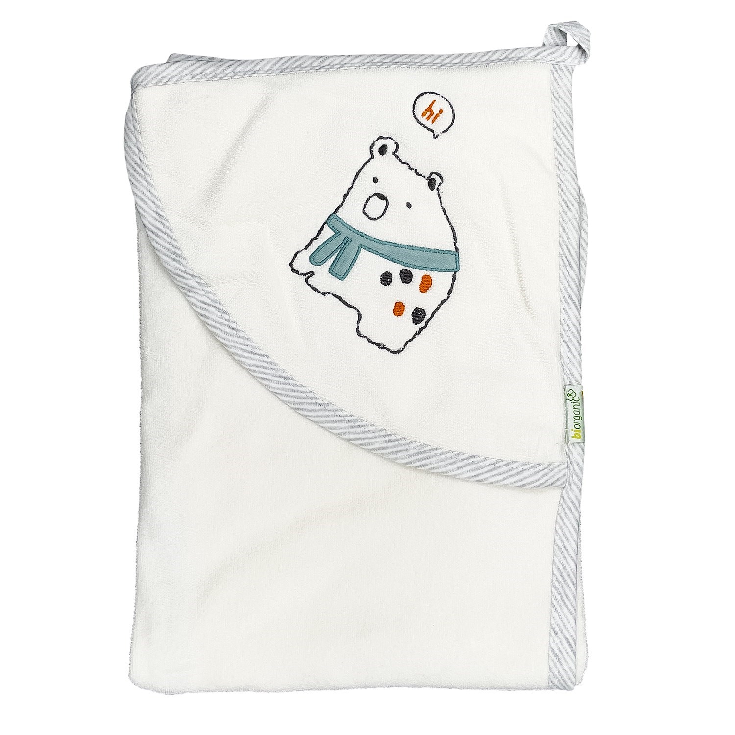 Biorganic Baby Friends Bebek Havlusu 85x90 Cm 66303 Ekru-Karmelanj
