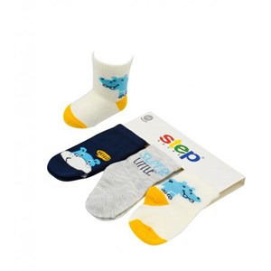 Step Süper Little 3'lü Bebek Çorabı 10142 Çok Renkli