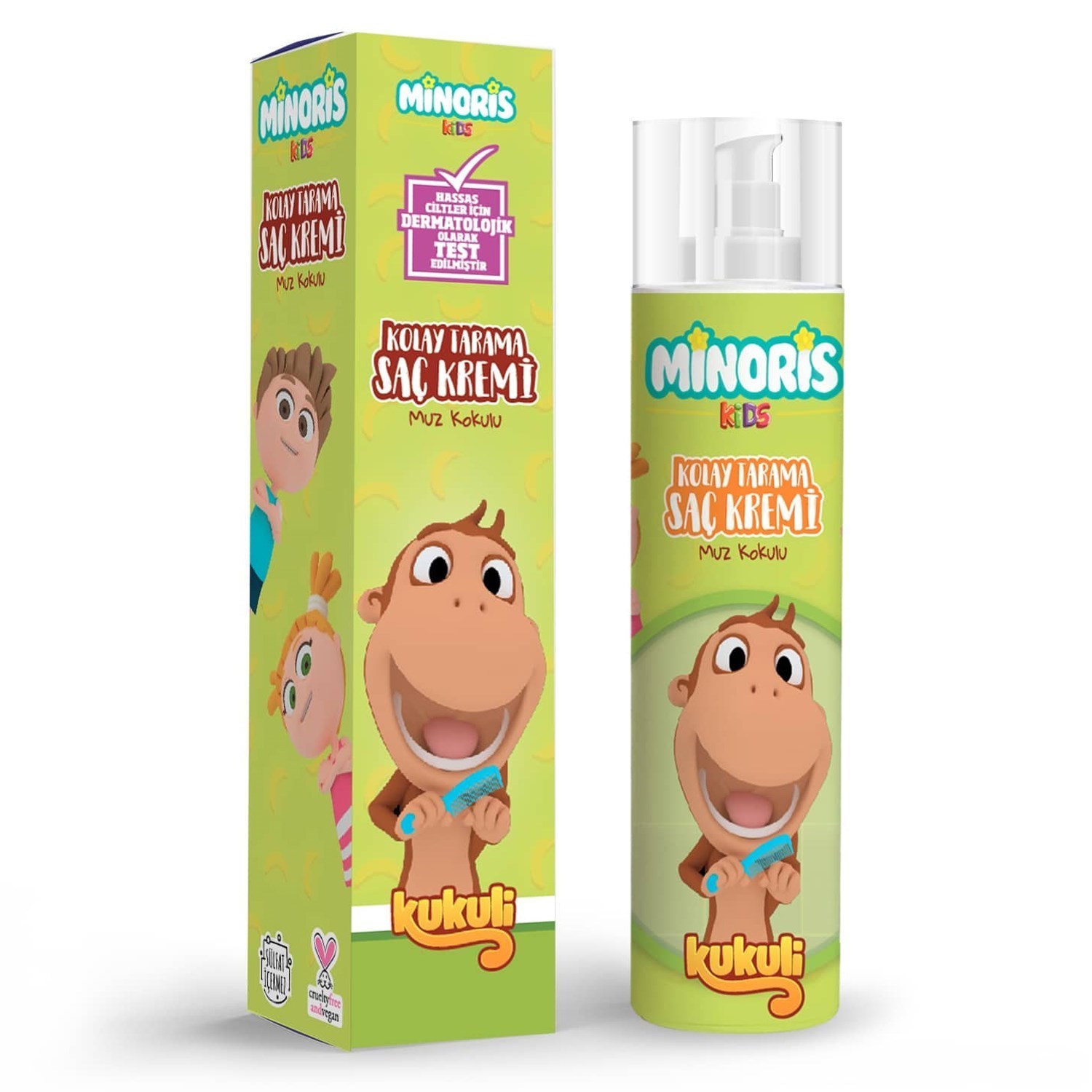 Minoris Kids Kolay Tarama Saç Kremi Muz Kokulu 210 ml 