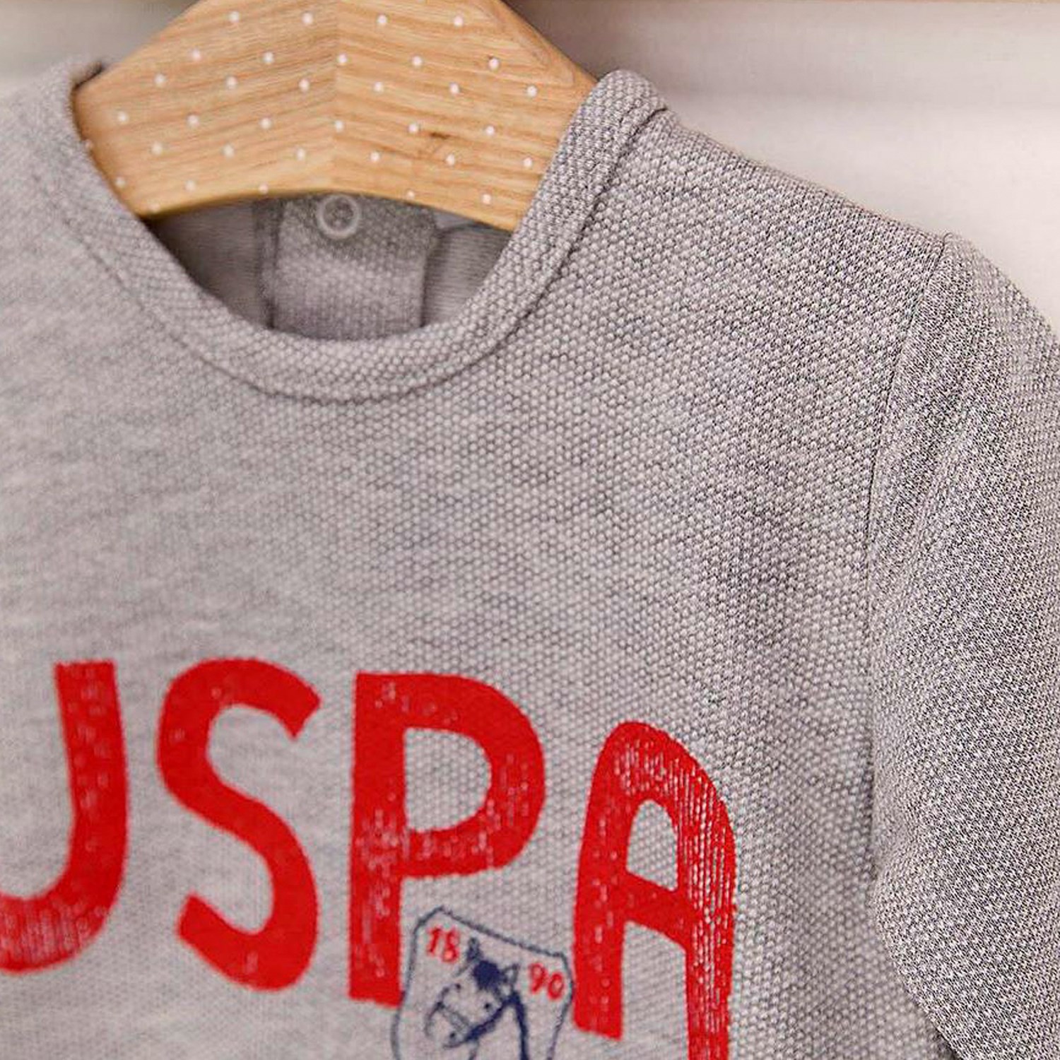 U.S. Polo Assn Uzun Kol 2'li Bebek Takımı USB510 Grimelanj