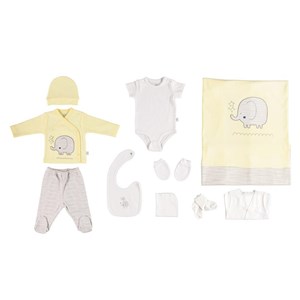 Bibaby Summer Elephant 10'lu Bebek Hastane Çıkış Seti 63184 Sarı