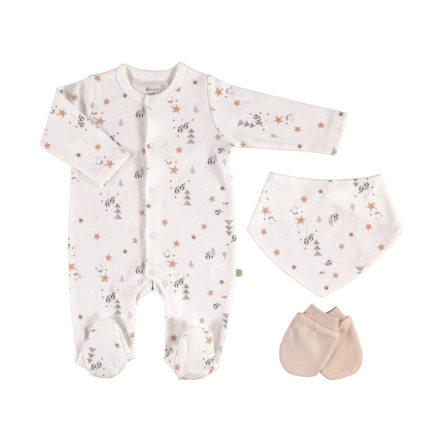 Biorganic Fr. Penguins 10'lu Bebek Hastane Çıkış Seti 63191 Bej-Ekru
