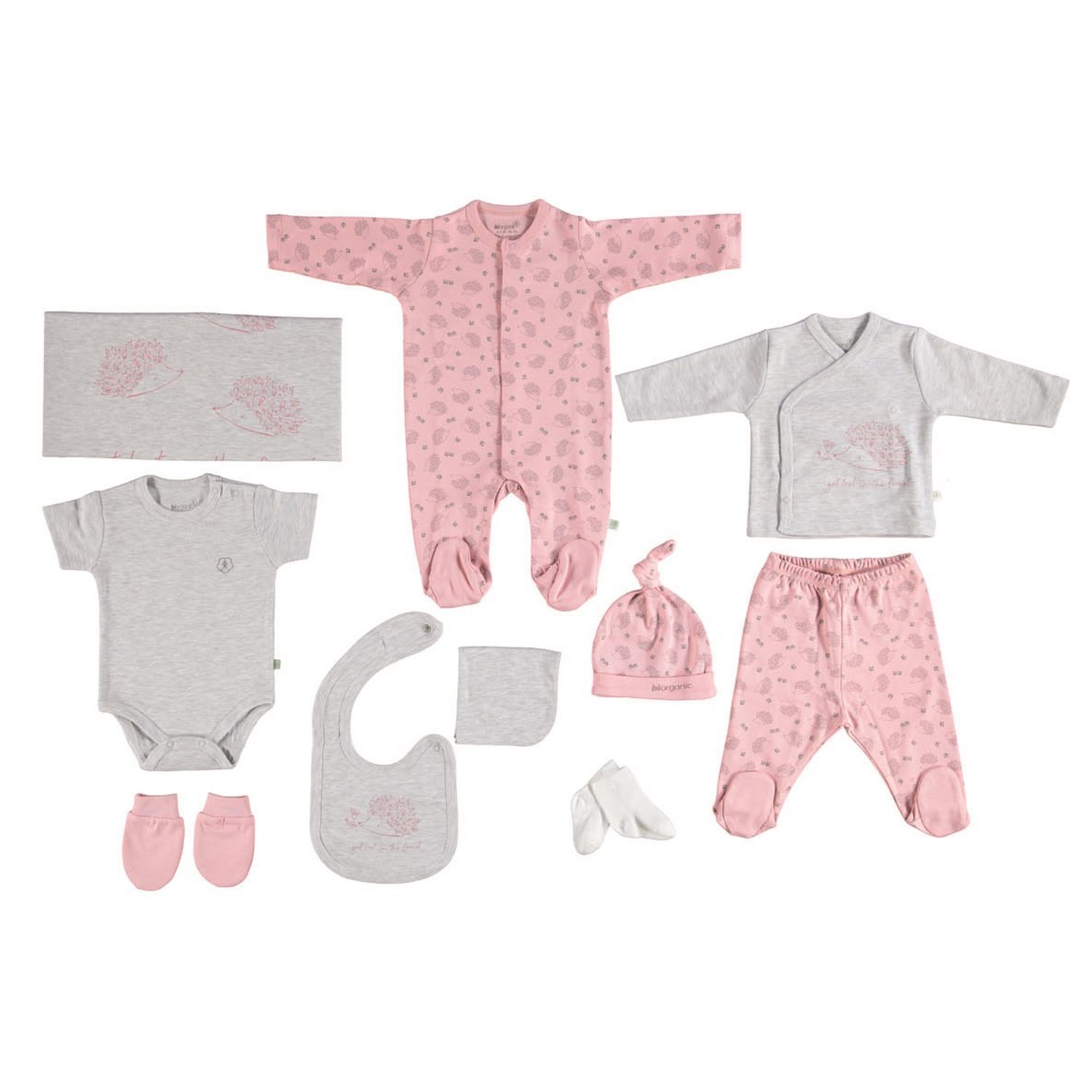 Biorganic Forest 10'lu Bebek Hastane Çıkış Seti 63151 Pembe