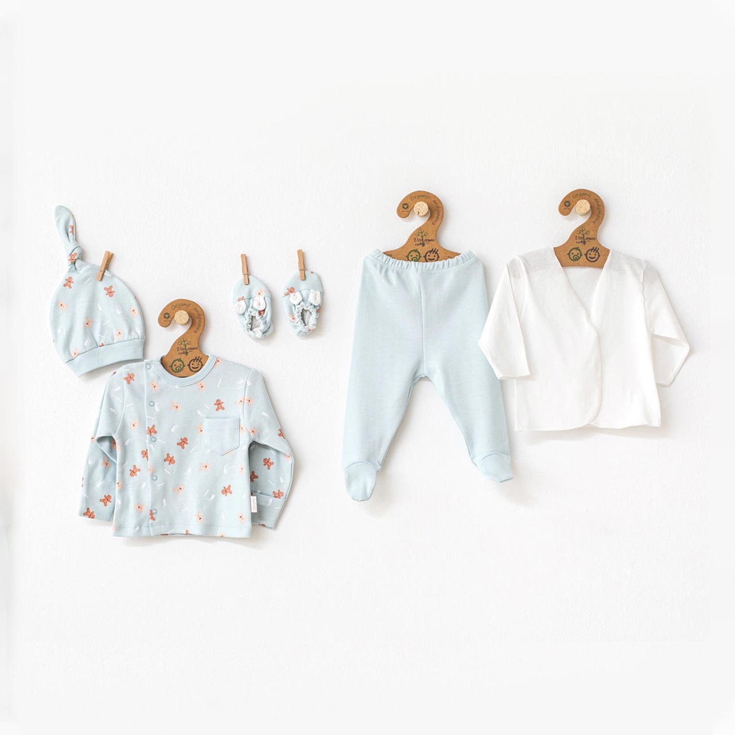 Andywawa Newborn 5'li Bebek Hastane Çıkış Seti AC21300R Mint