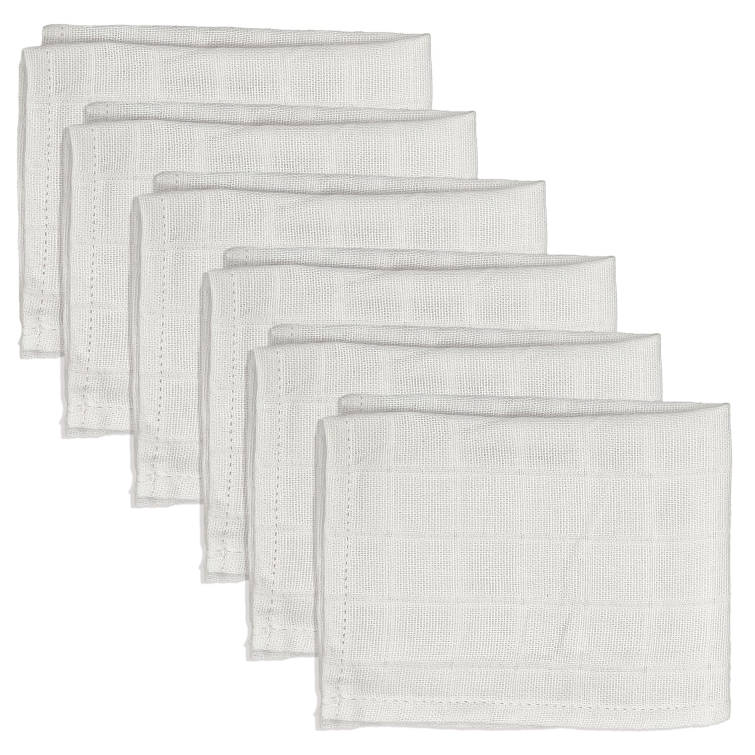 Mynest Müslin Ağız Mendili 6 Parça 25x25 cm 1011 Açık Gri