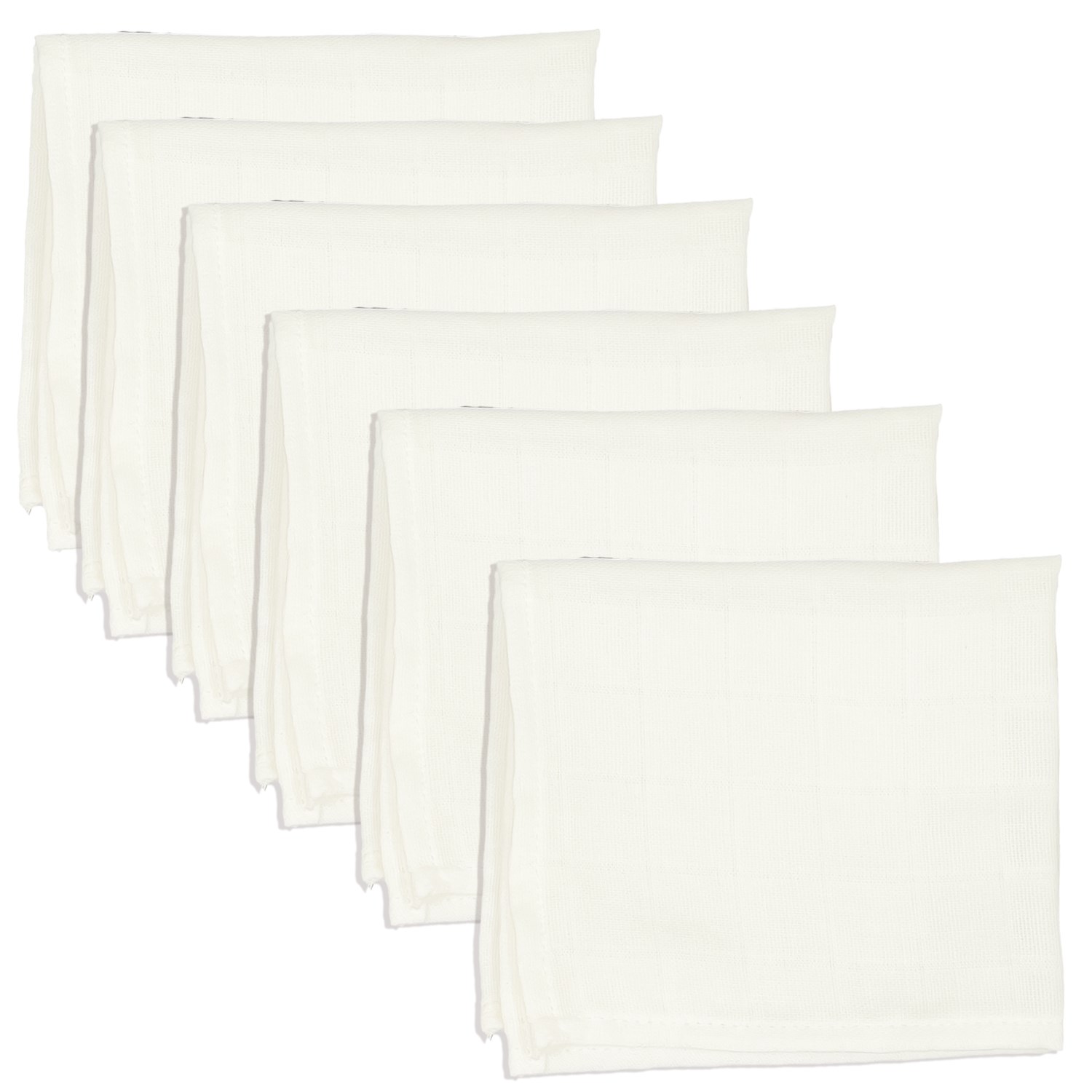 Mynest Müslin Ağız Mendili 6 Parça 25x25 cm 1011 Krem