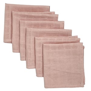 Mynest Müslin Ağız Mendili 6 Parça 25x25 cm 1011 Pembe