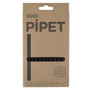 Oioi Silikon Pipet 10'lu 011100 Siyah