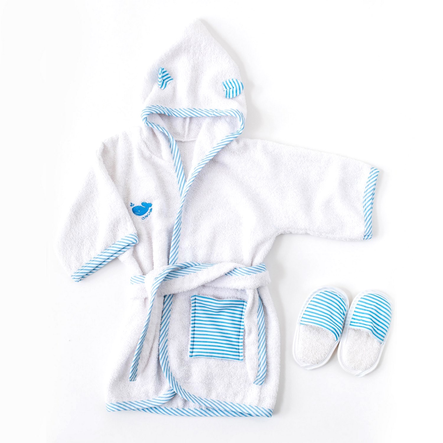 Andywawa Bebek Bornoz Takımı AC21827R Beyaz