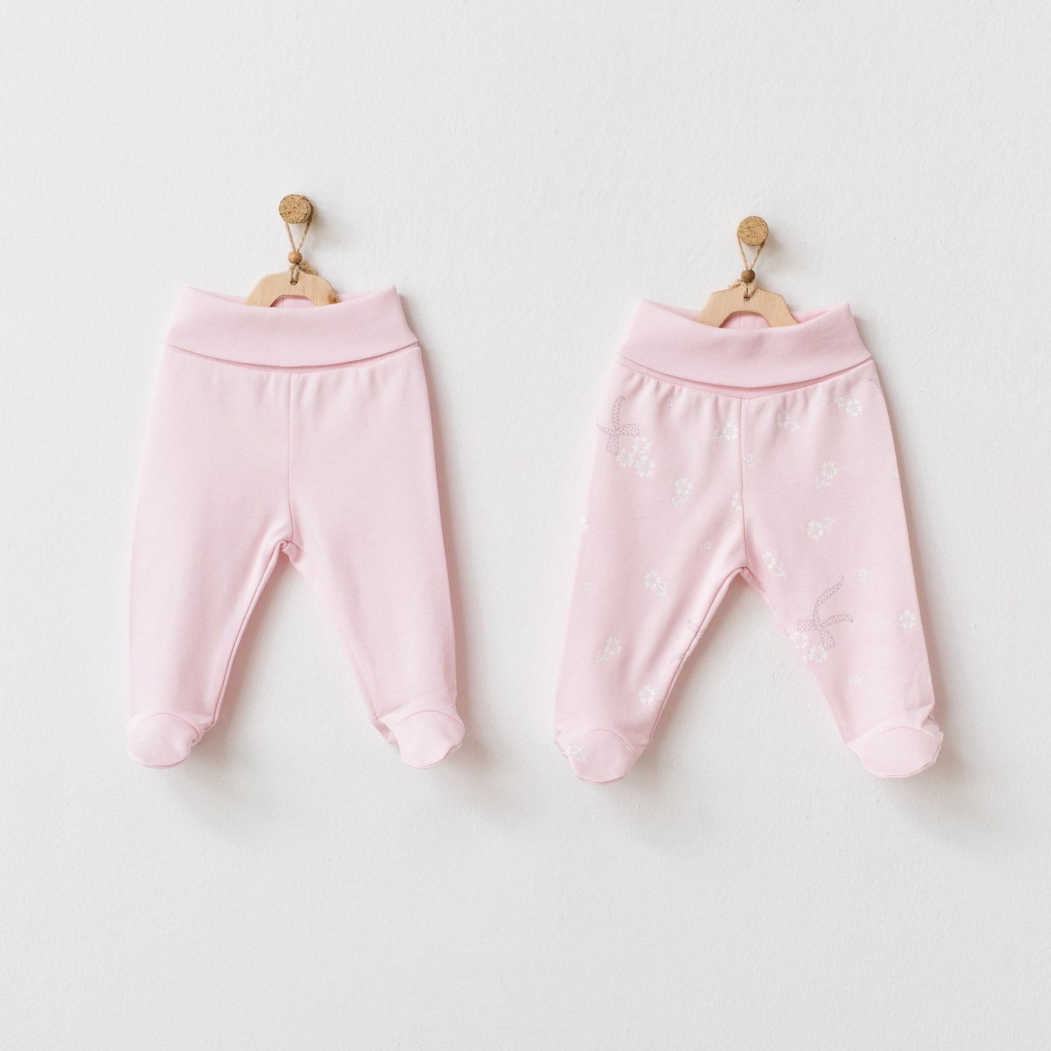 Andywawa Milly Ballet Patikli 2'li Bebek Pantolonu AC21818R Pembe