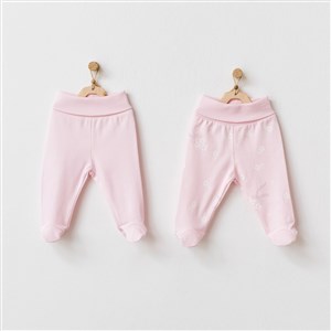 Andywawa Milly Ballet Patikli 2'li Bebek Pantolonu AC21818R Pembe