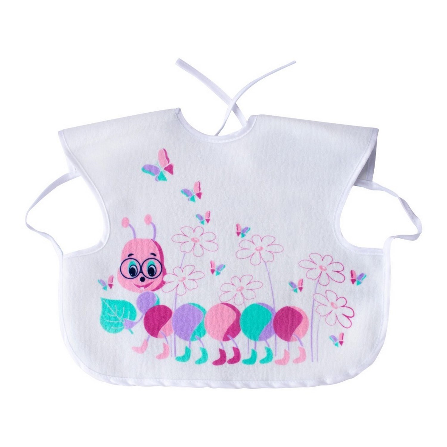 Sevi Bebe Giymeli Mama Önlüğü 20 Beyaz-Pembe