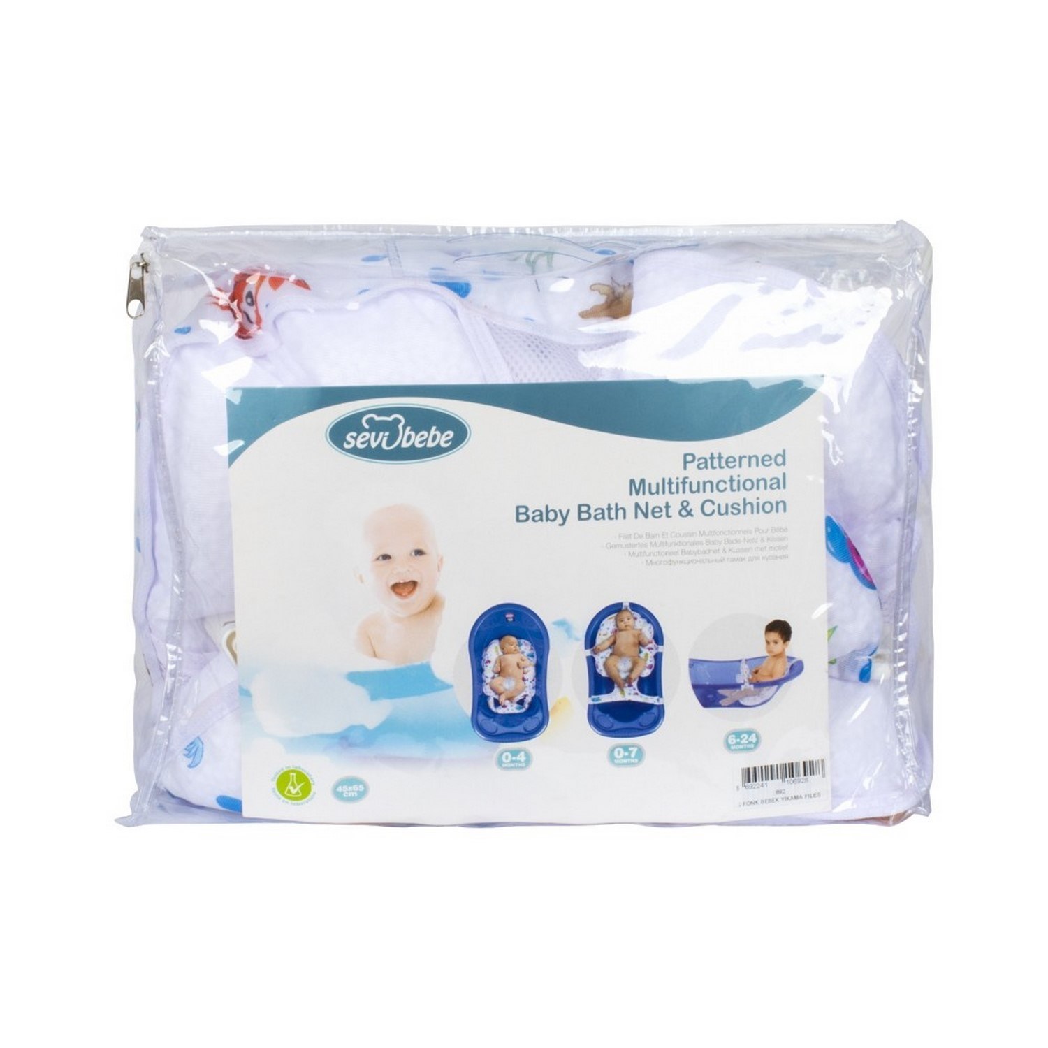 Sevi Bebe Desenli Çok Fonksiyonlu  Banyo Filesi 692 Çok Renkli