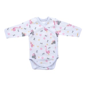 Sevi Bebe Prematüre Önden Açık Body 6938 Beyaz-Pembe
