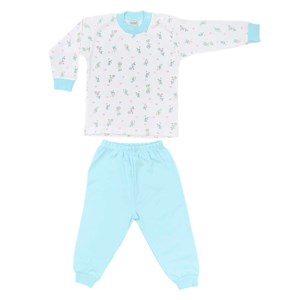 Sebi Bebe Bisikletli Bebek Pijama Takımı 2218 Turkuaz
