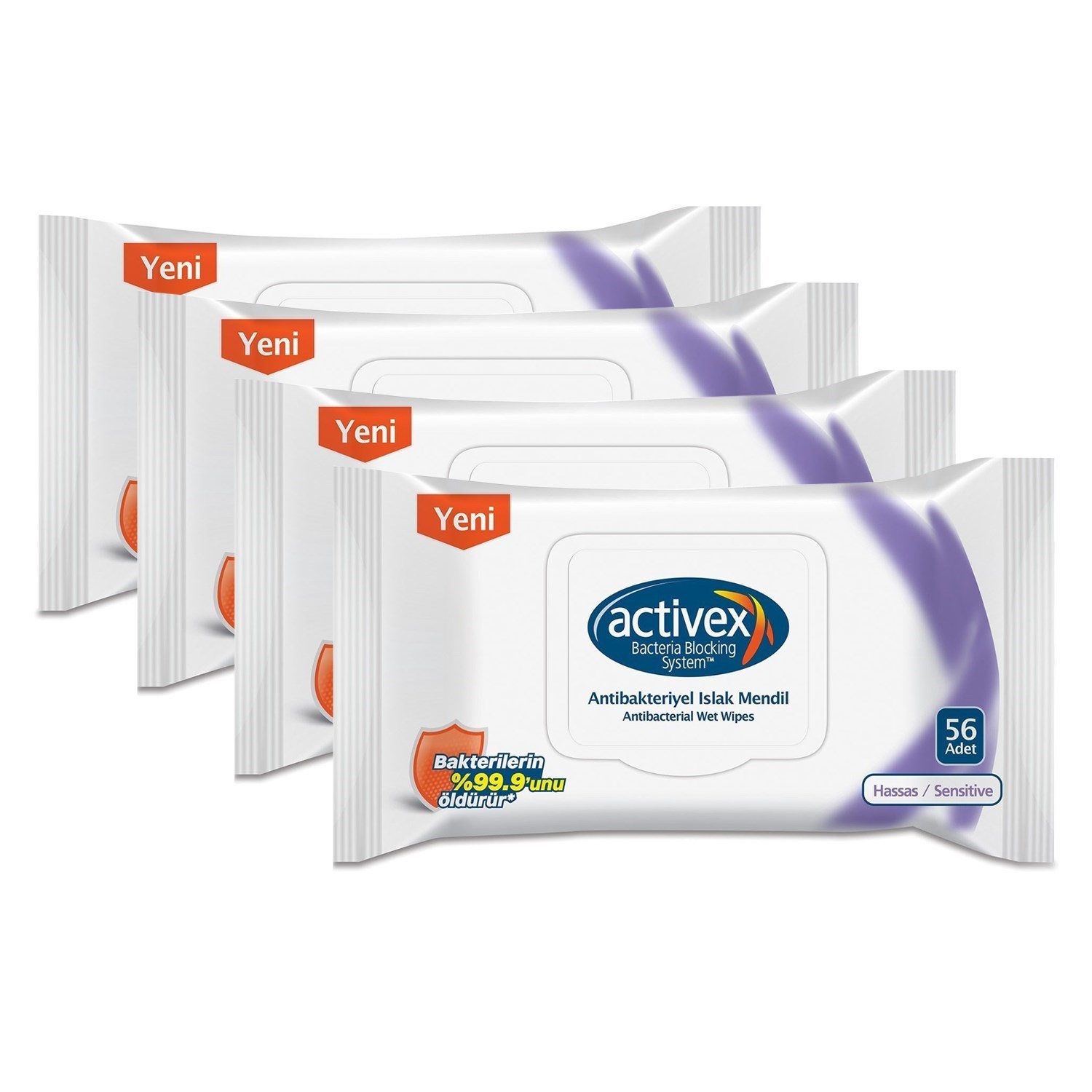 Activex Antibakteriyel Islak Mendil Hassas 4lü 