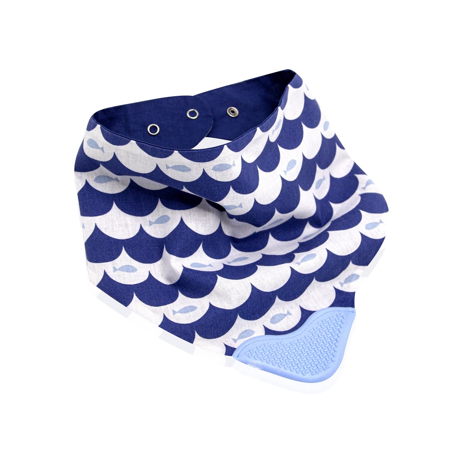 Babyjem Diş Kaşıyıcılı Poplin Fular Önlük 686 İndigo