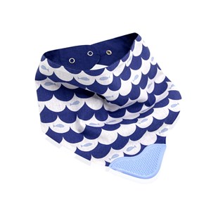 Babyjem Diş Kaşıyıcılı Poplin Fular Önlük 686 İndigo