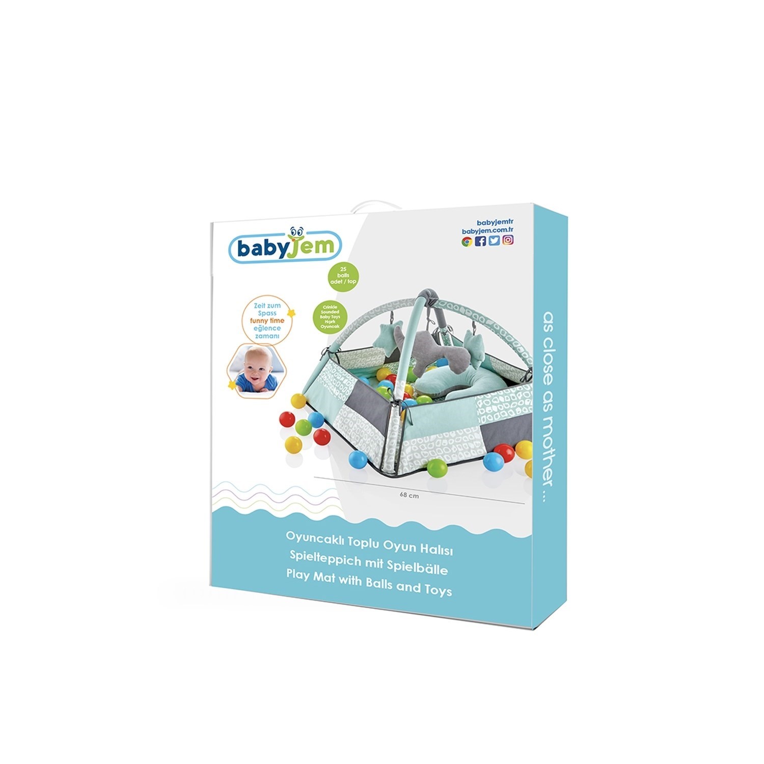 Babyjem 3 Fonksiyonlu Bebek Oyun Jimnastik Halısı 690 Yeşil