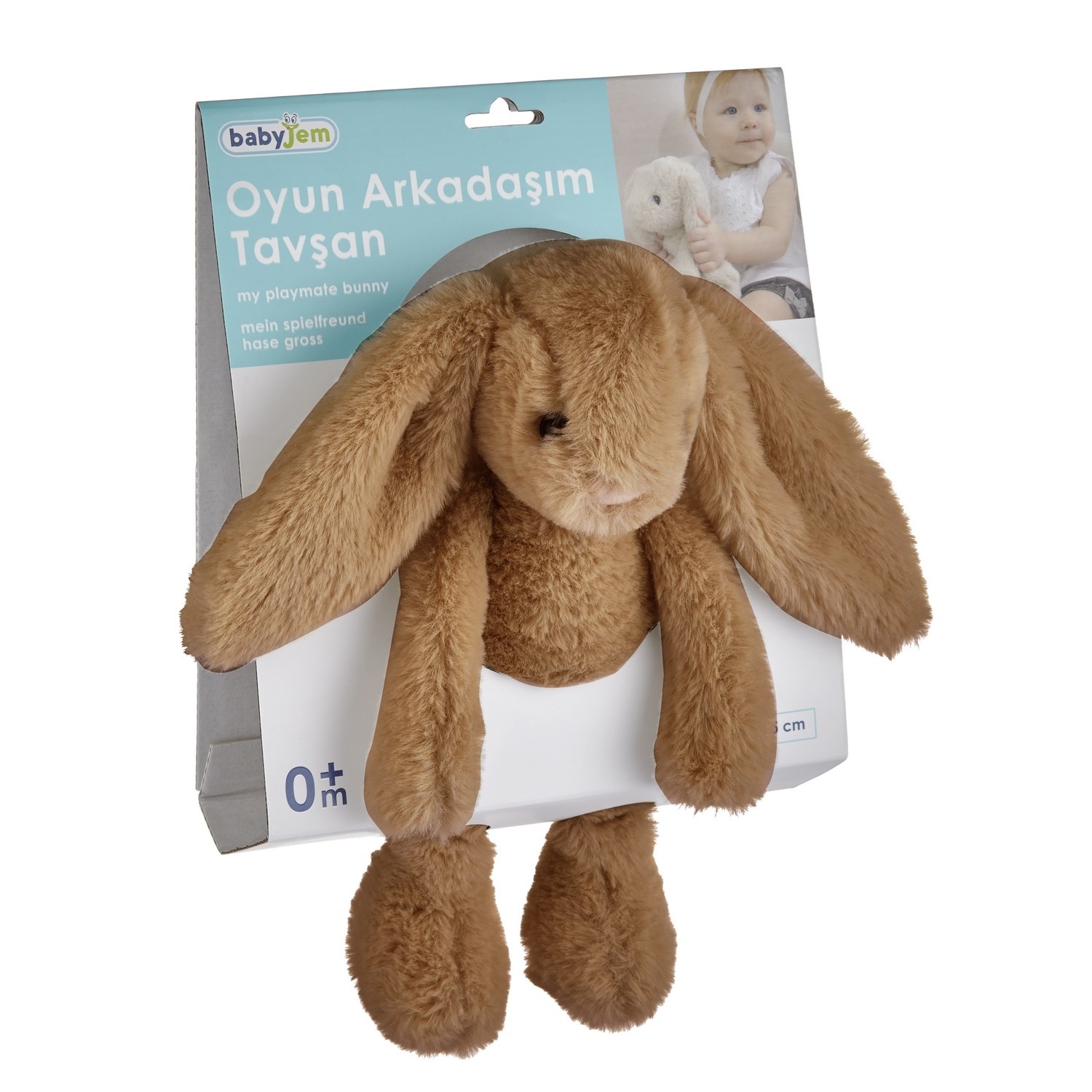 Babyjem Uyku Arkadaşım Uyuyan Tavşan 35 Cm 730 Açık Kahverengi