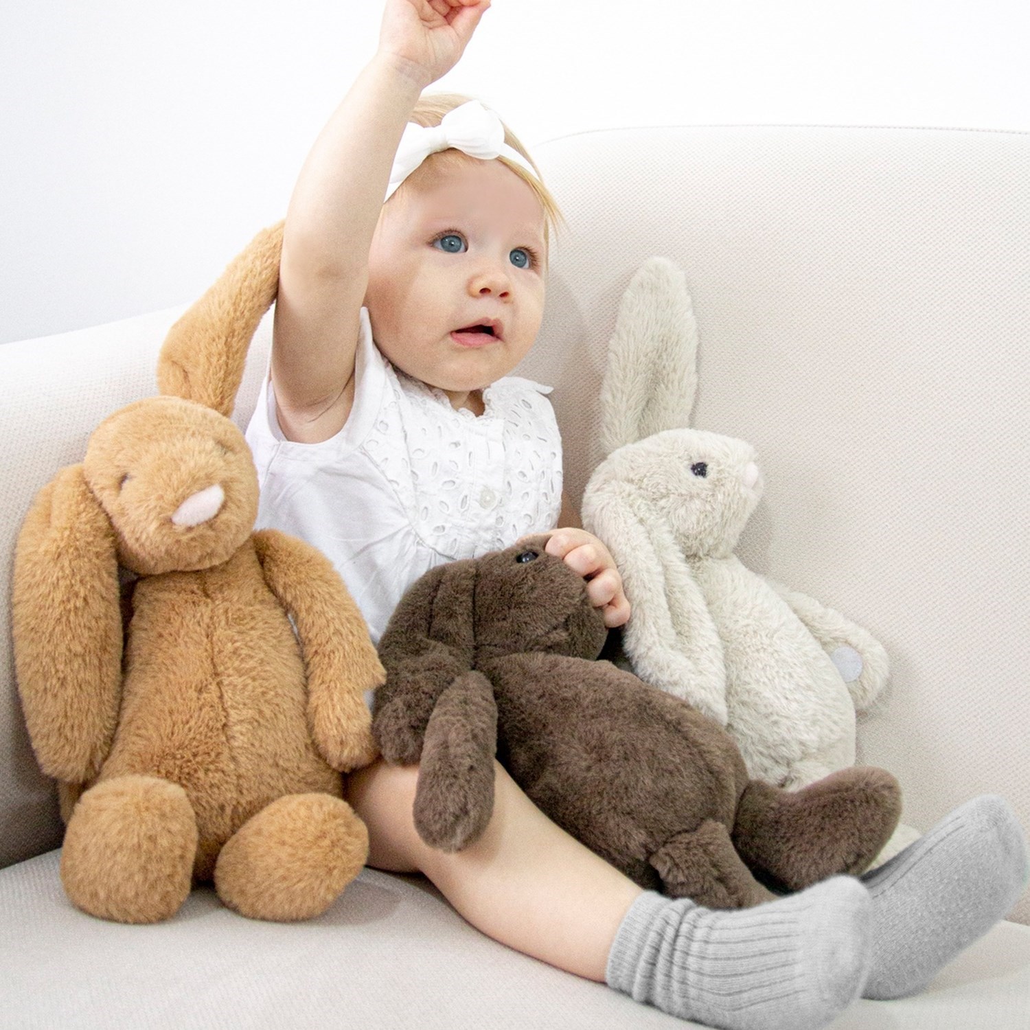 Babyjem Uyku Arkadaşım Uyuyan Tavşan 35 Cm 730 Ekru