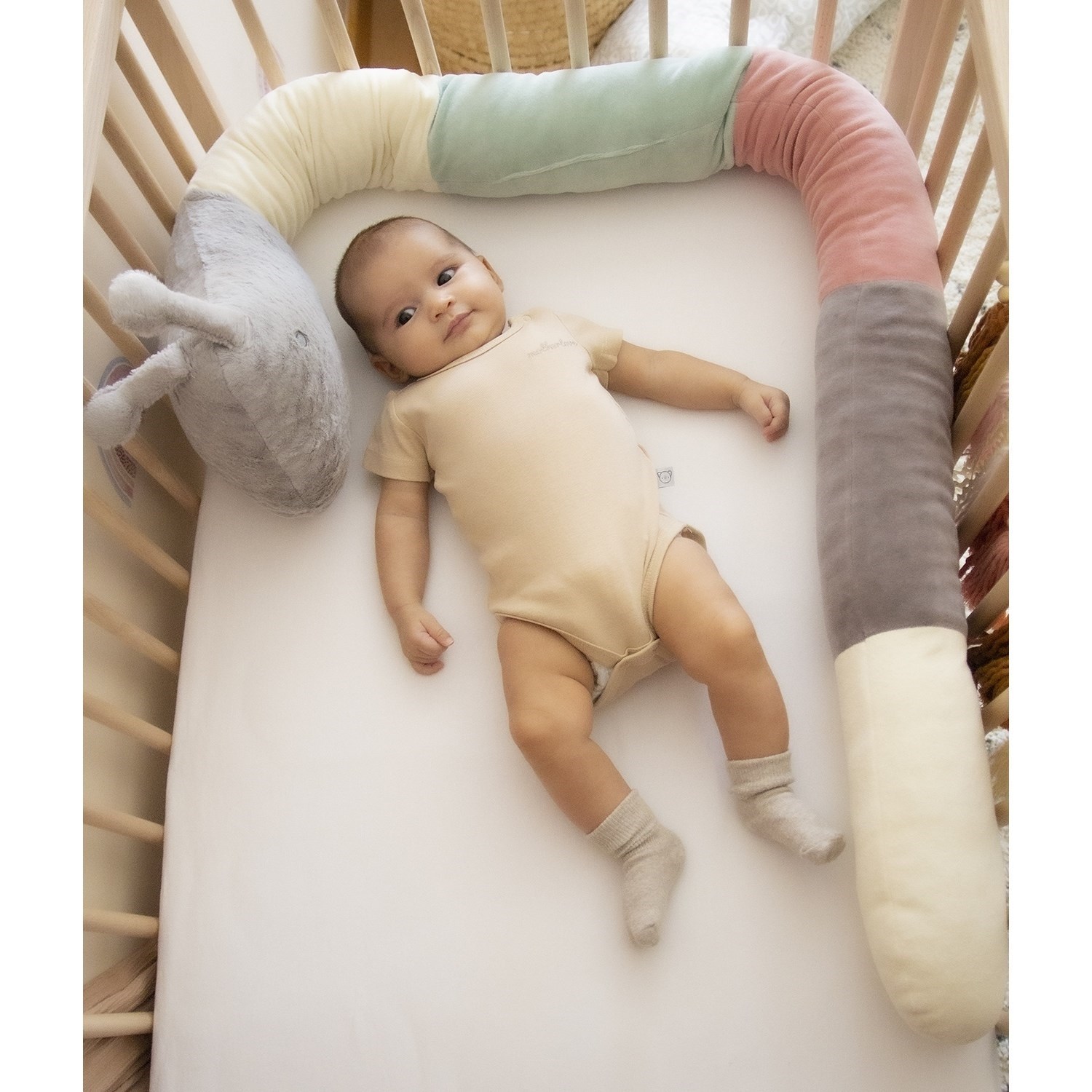 Babyjem Bebek Tırtıl Pozisyon Yastığı 177x15 Cm 731 Çok Renkli