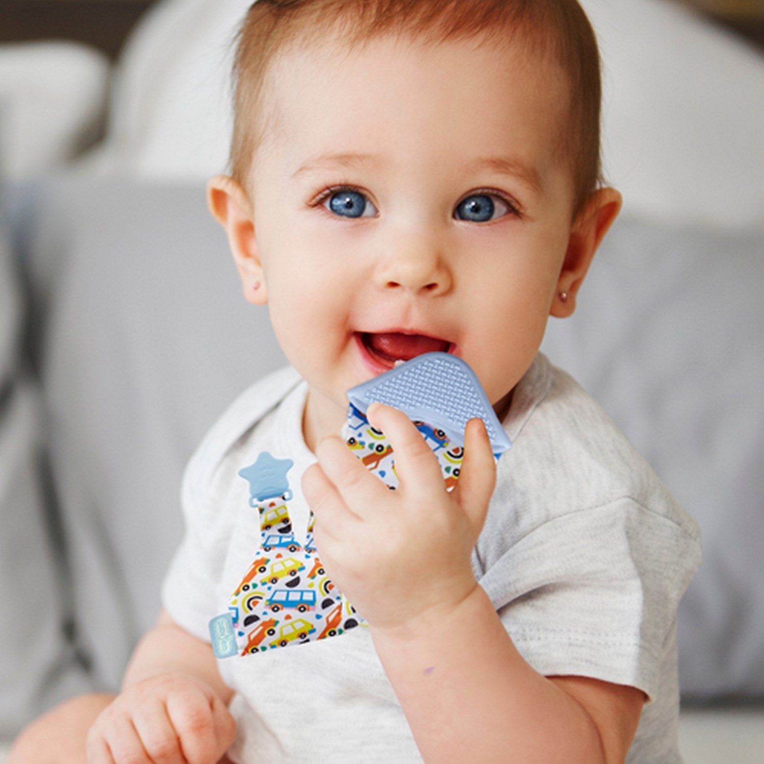 Babyjem Diş Kaşıyıcı Fular ve Kravat 750 Mavi
