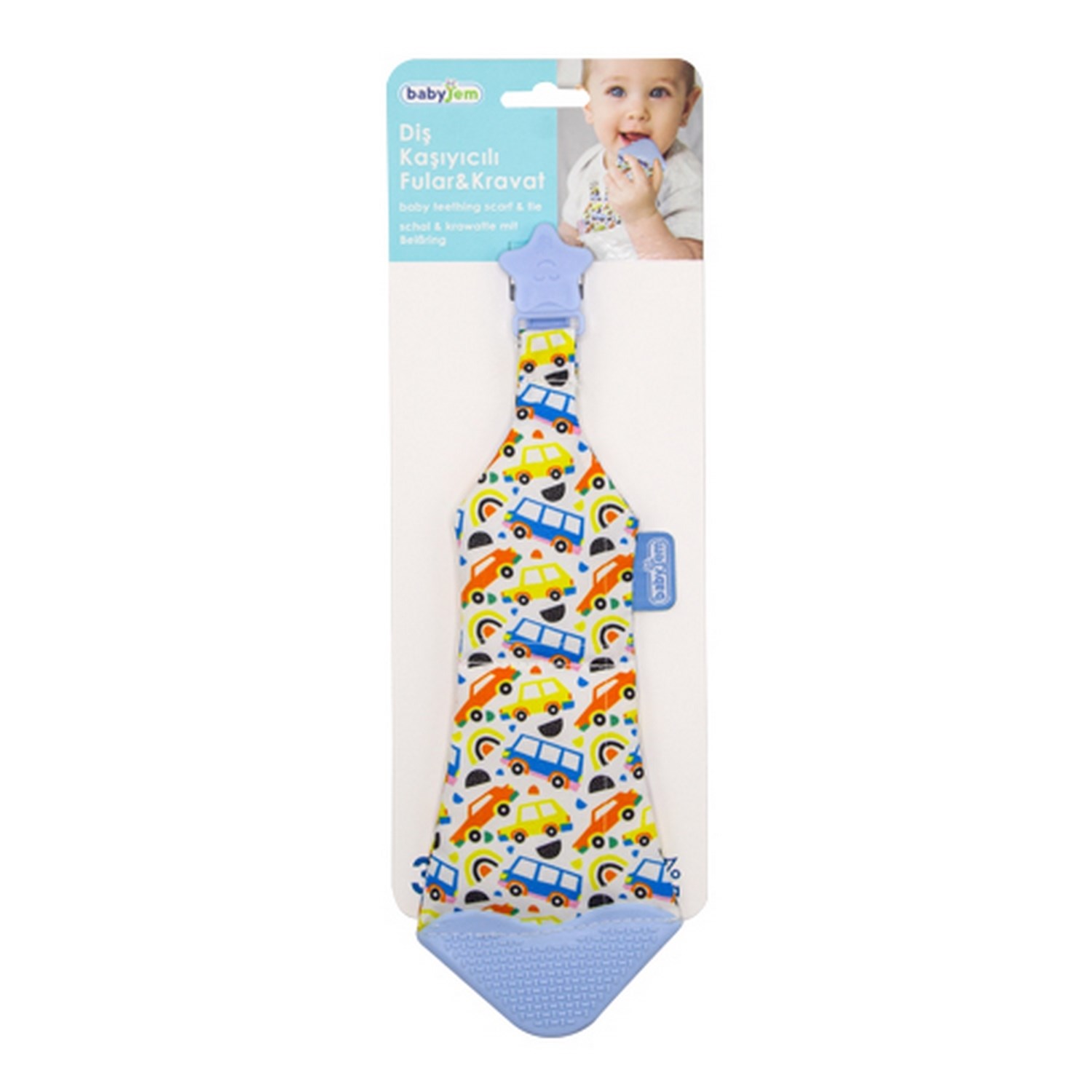 Babyjem Diş Kaşıyıcı Fular ve Kravat 750 Mavi