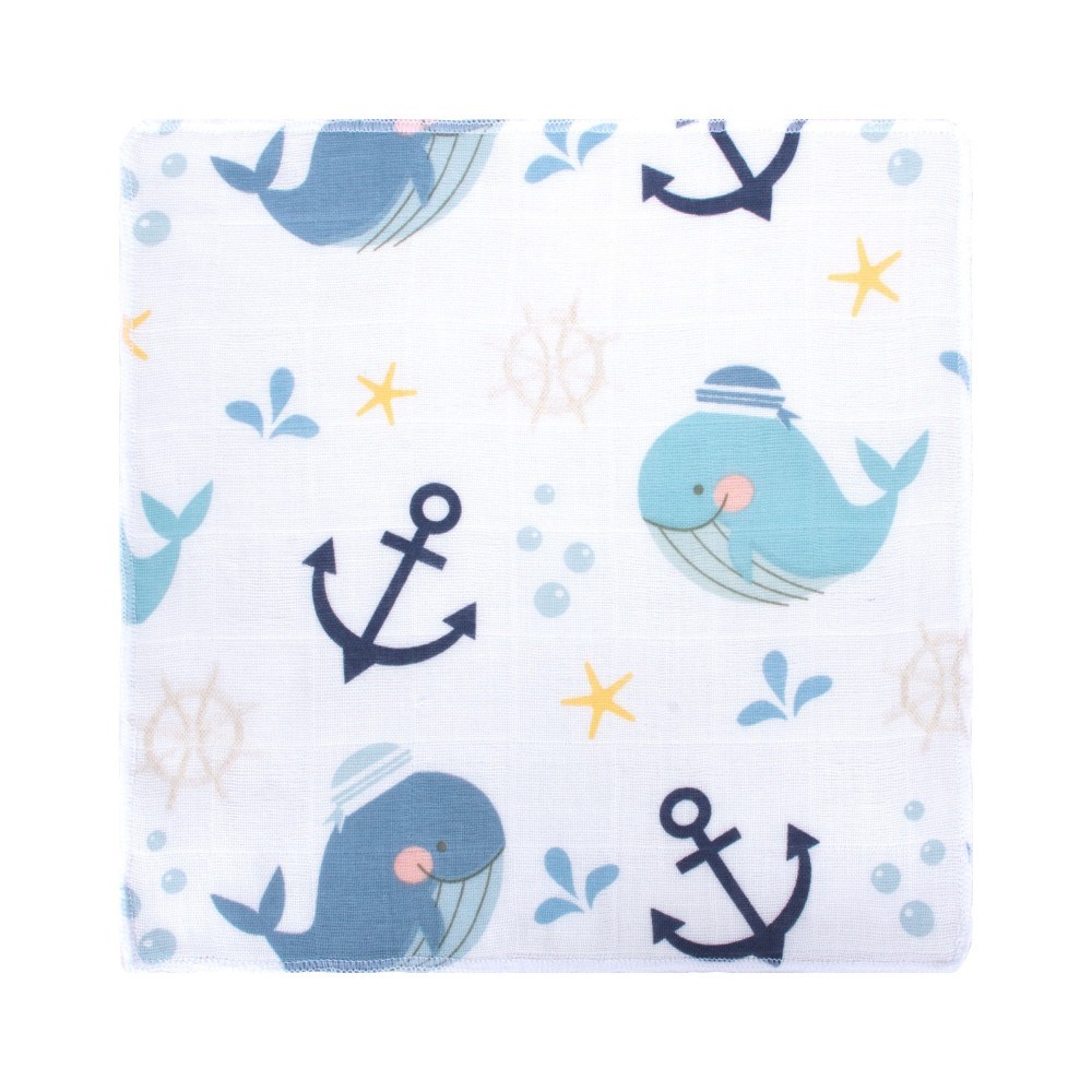 Sevi Bebe 6'lı Müslin Mendil 28x28 Cm 132 Mavi