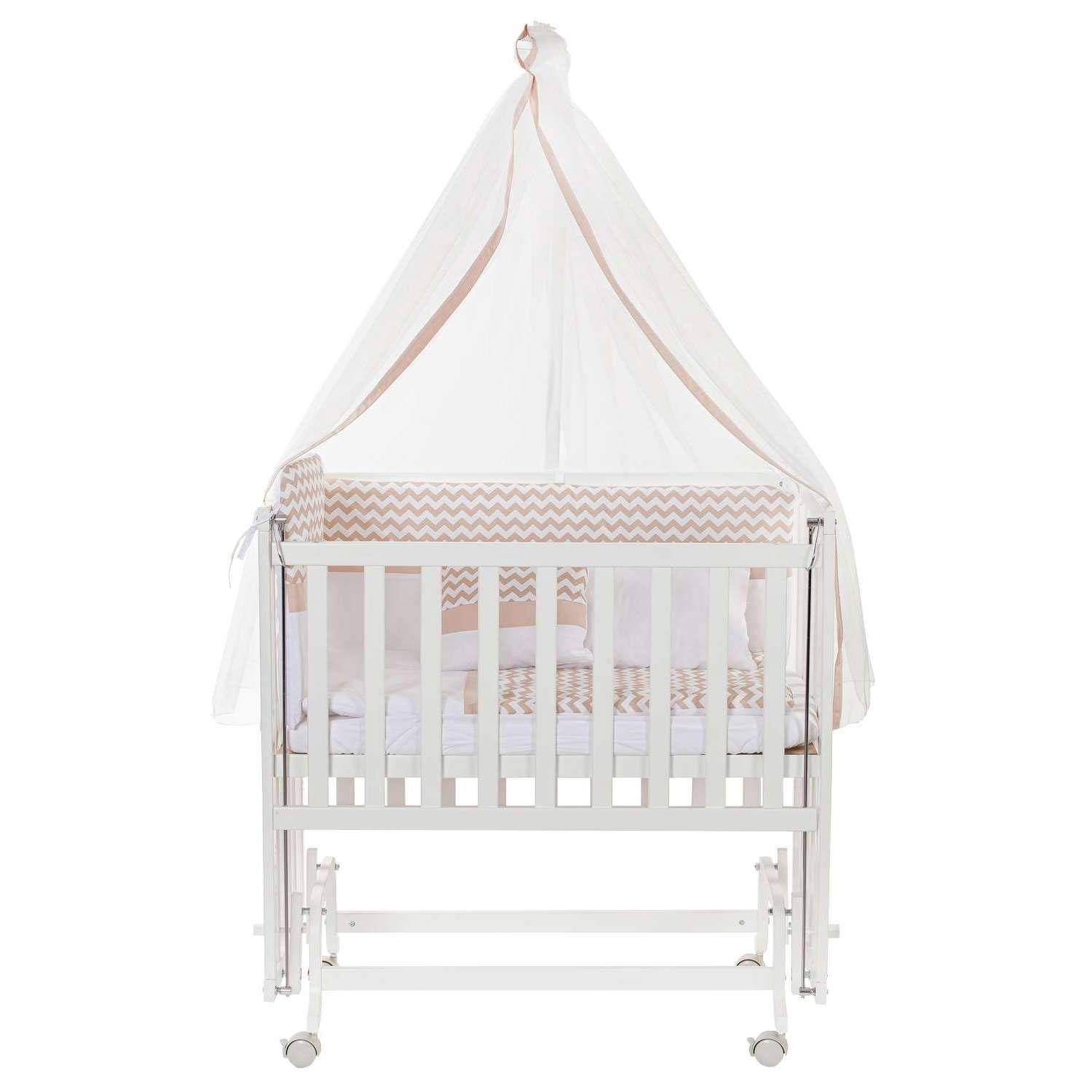 Baby Tech Extra Boyasız Ahşap Anne Yanı Beşik 70x130cm Kahverengi