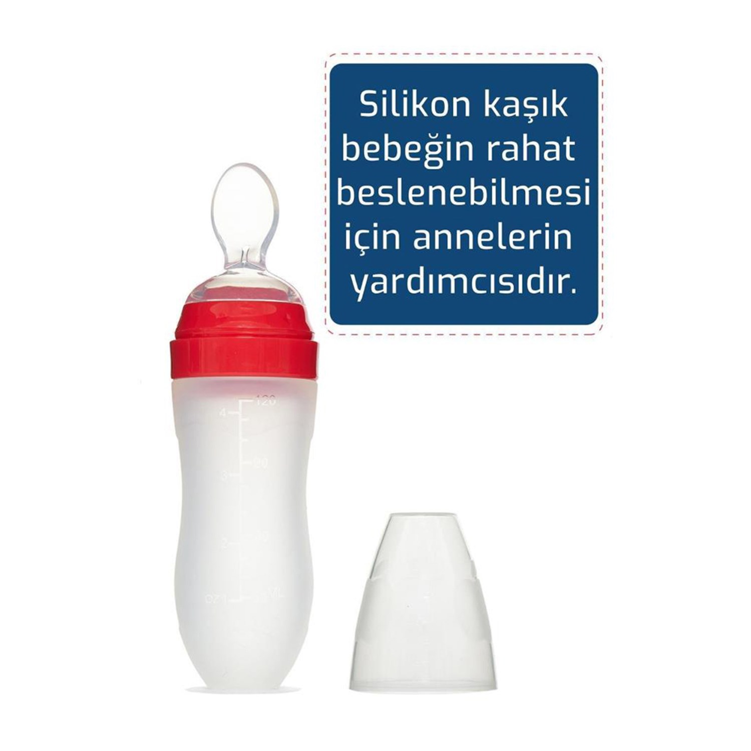 Bebedor Silikon Kaşıklı Biberon 120 Ml +6 Ay 7509 Şeffaf