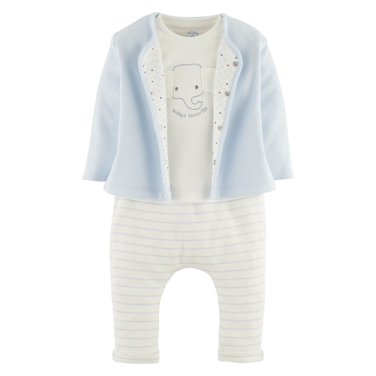 İdil Baby 3'lü Bebek Takımı 15514 Mavi