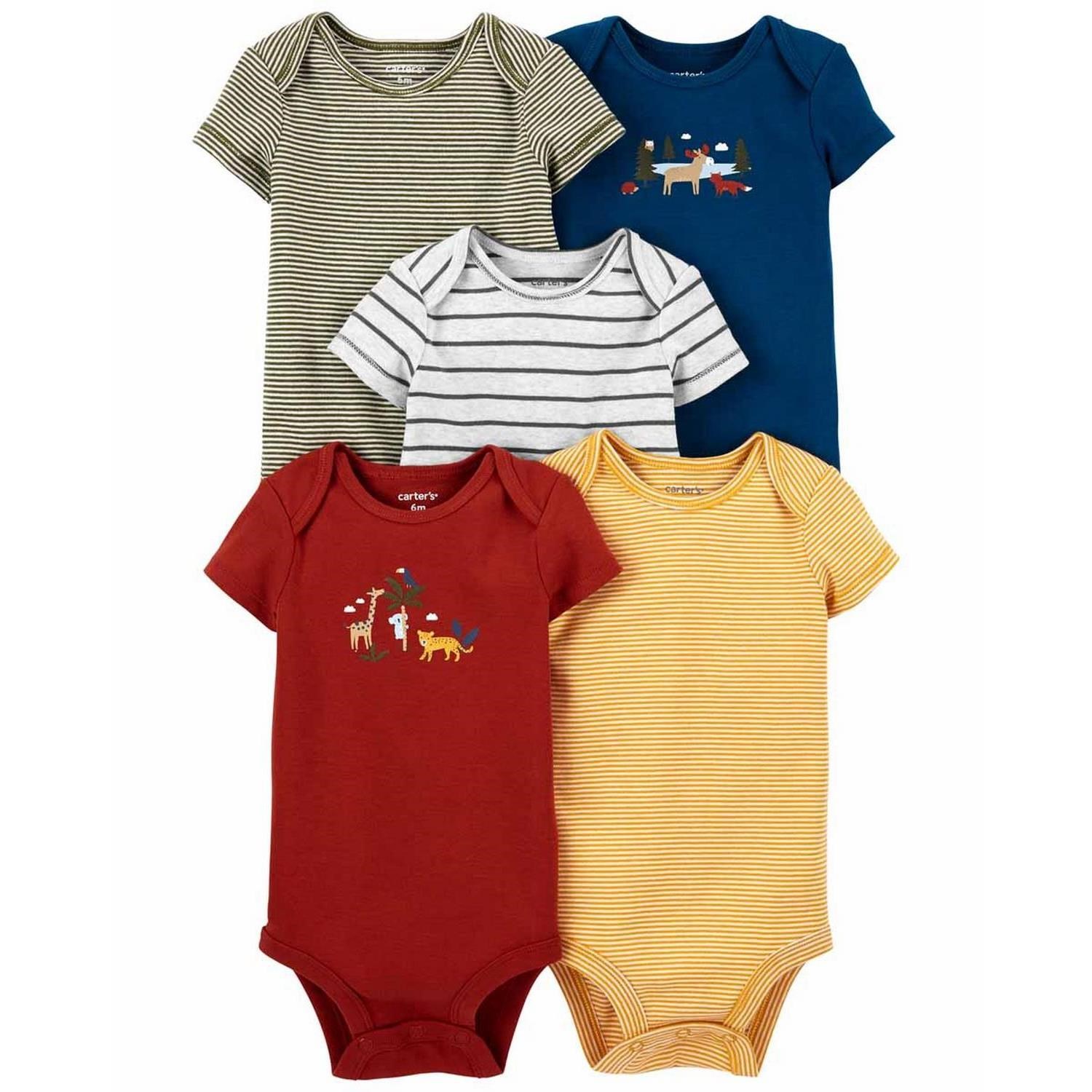 Carter's Layette Erkek Bebek 5'li Body 1I730910 Çok Renkli