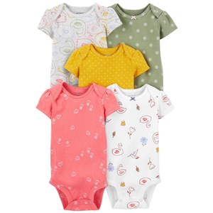 Carter's Layette Bebek Kısa Kollu Body 5'li 1M094910 Çok Renkli