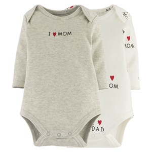 İdil Baby 2'li Bebek Body 15120 Baskılı