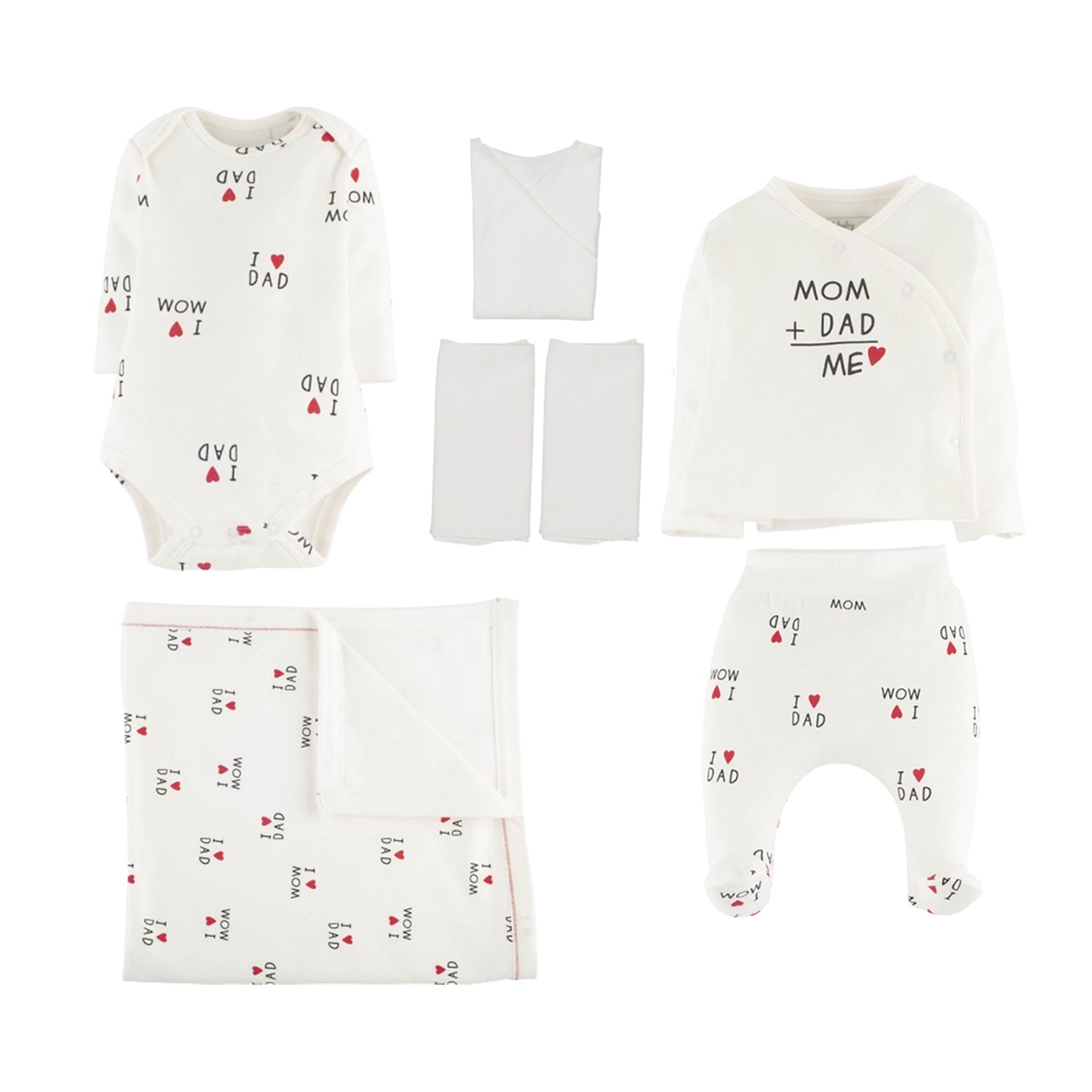 İdil Baby 8'li Bebek Hastane Çıkış Seti 15123 Baskılı