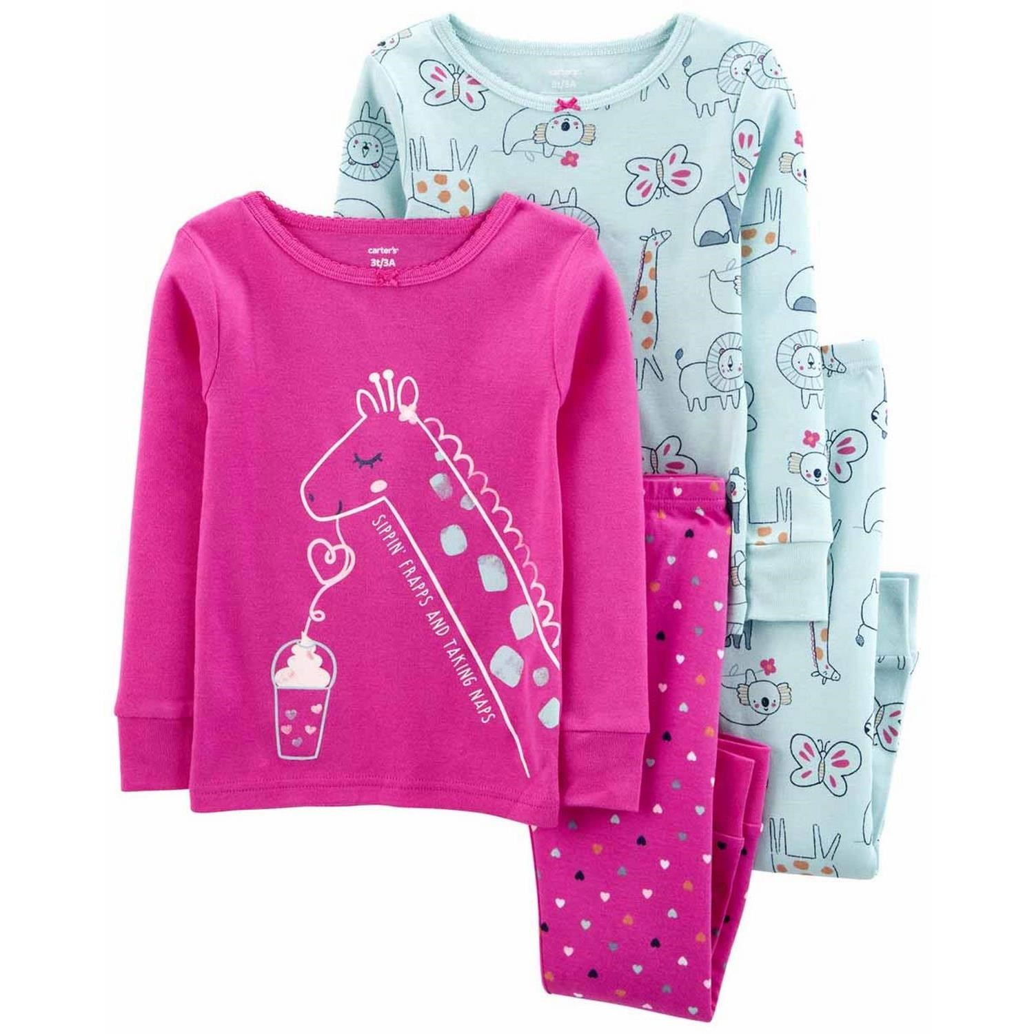 Carter's 4'lü Kız Bebek Uzun Kollu Pijama Seti 1M693610 Çok Renkli