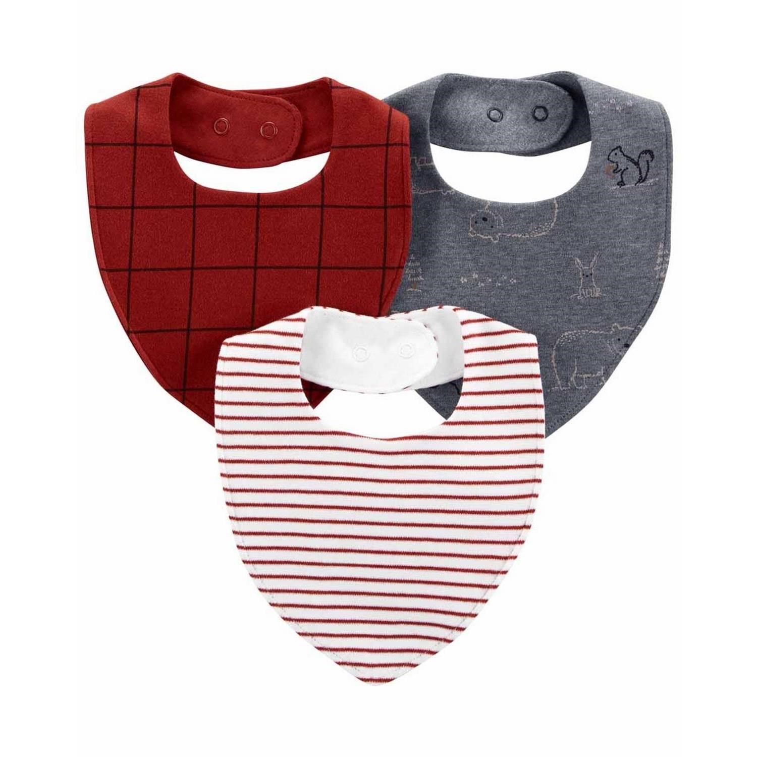 Carter's Layette 3'lü Erkek Bebek Mama Önlüğü 1M753910 Çok Renkli