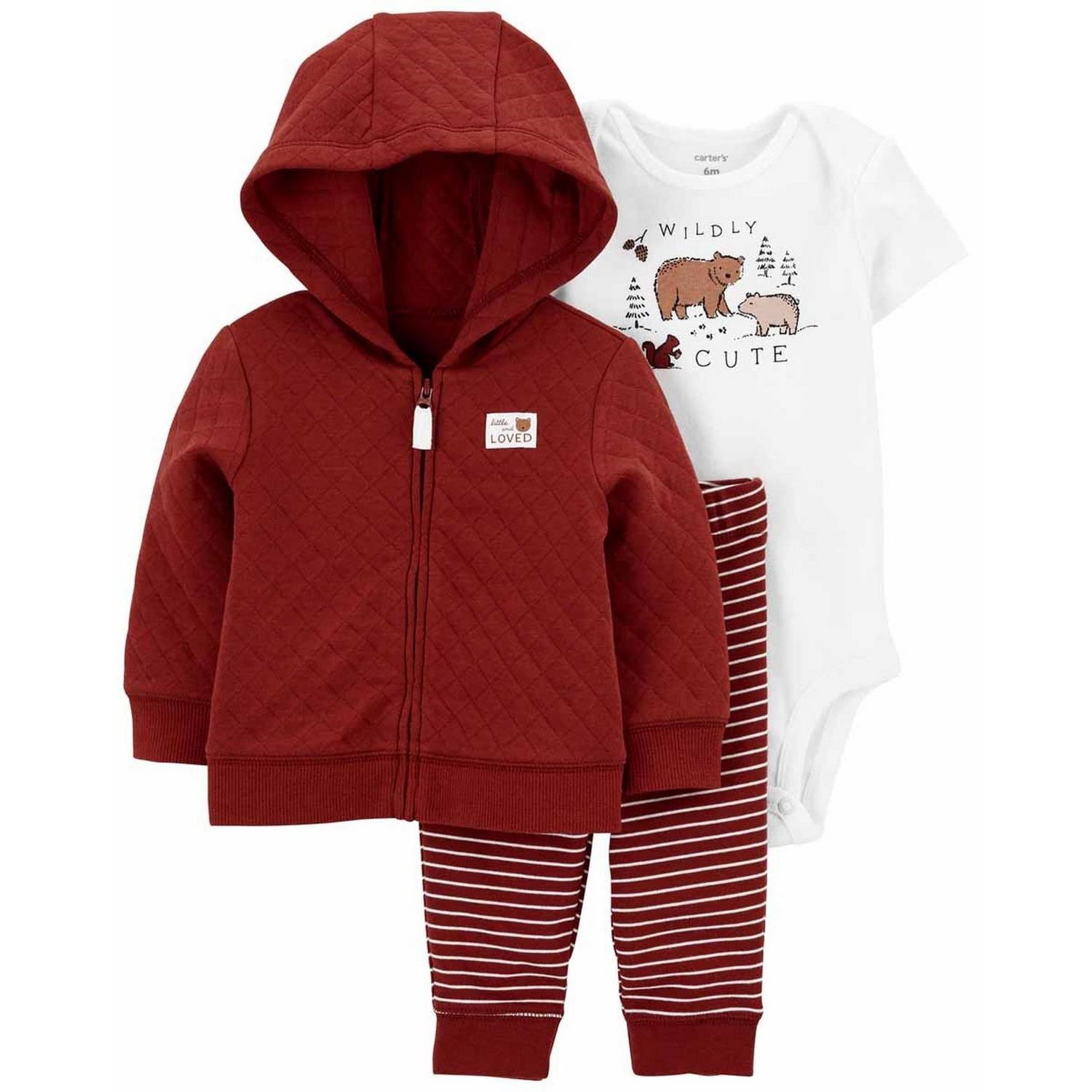 Carter's Layette Erkek Bebek 3'lü Set 1M753510 Bordo