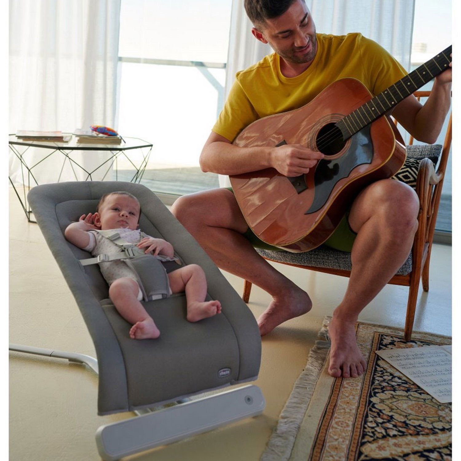 Chicco RhythmN Sound Ev Tipi Ana Kucağı Cool Grey